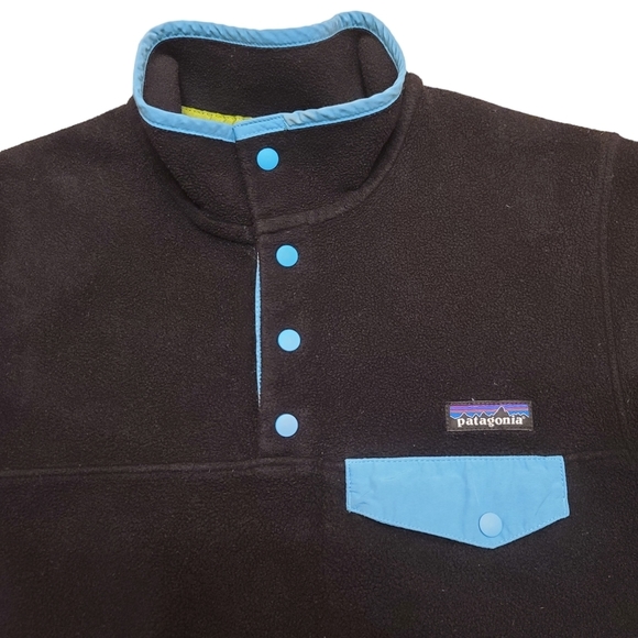 Patagonia Women's Black Lightweight Synchilla Snap-T Fleece Pullover Size Small - Picture 4 of 12